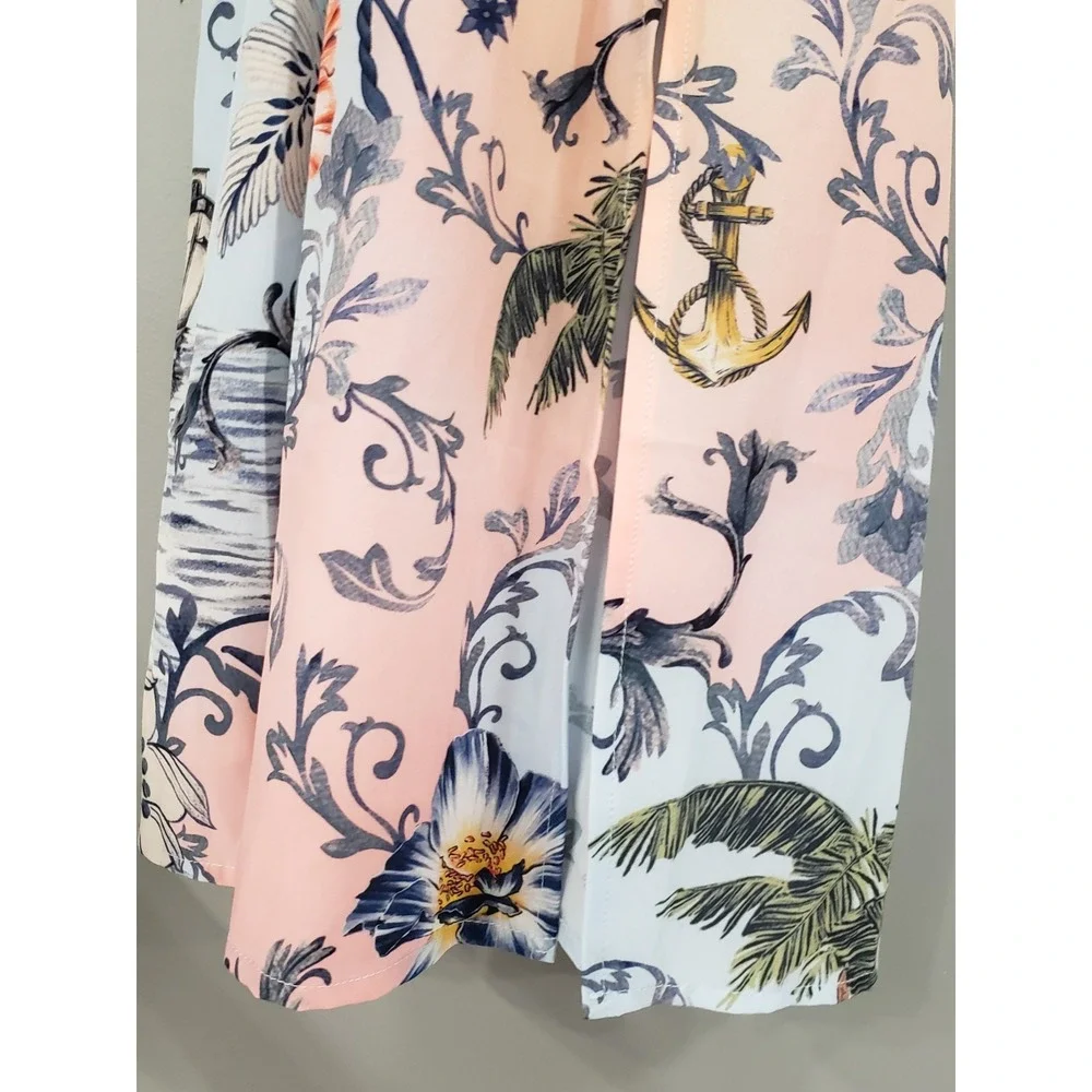 NEW SZ 2 Agua Bendita Girls Danna Kai Floral Smocked Maxi Dress tropical COASTAL